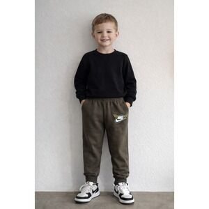 Nike Kids Sweatpants boys Joggers Olive Green 4 4T Elastic Waist pants